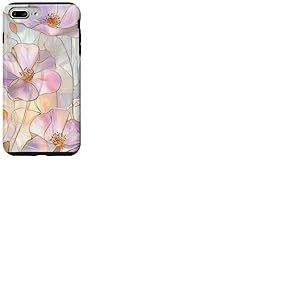 Fleurs Sauvages Roses tachées Boho Vintage Fleurs Coque pour iPhone 7 Plus/8 Plus