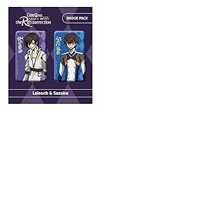 POPBuddies Code Geass Lelouch of The Re:Surrection Lot de 2 Badges : Lelouch & Suzaku