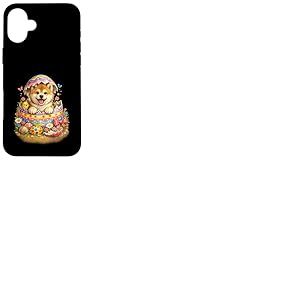Oeuf &eacute;clos&eacute; de P&acirc;ques Akita Puppy Dog Surprise Coque pour iPhone 16 Plus