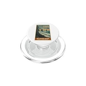 Reynisfjara Black Sand Beach Islande Vintage Art Graphic PopSockets PopGrip pour MagSafe