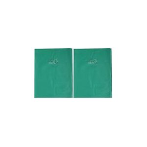 Calligraphe 72405AMZC Un Prot&egrave;ge-Cahier Grain Cuir Vert sapin - 24x32 cm - 22/100&egrave;me avec Porte-&Eacute;tiquette - PVC Opaque (Lot de 2)