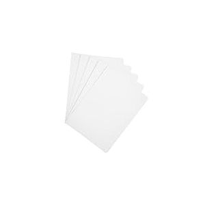 Raylu Paper - Lot de 25 Sous Chemises Cartonnées pour Documents, avec Fentes pour Ajouter des Attaches, Sous Dossiers en Papier Cartonné Épais de 200 g, Couleurs Vives (Blanc, A4)