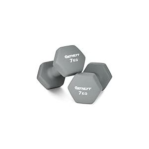 Athlyt - Paire d'Halt&egrave;res en N&eacute;opr&egrave;ne, 2 x 7 kg