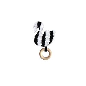 Manhattan Toy Hochet Swan Knit pour B&eacute;b&eacute; avec Anneau de Dentition en Bois