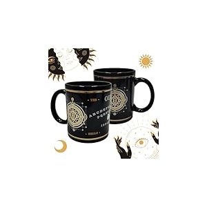 Mad Monkey Tasse d'Halloween - Tasse fant&ocirc;me en forme de planche Ouija - Tasse fant&ocirc;me pour invoquer les esprits - 330 ml - Tasse de voyance pour messages surnaturels