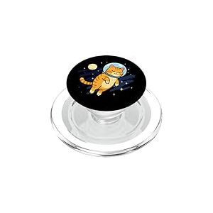 Chat Astronaute Spatial Lune Amoureux des Animaux Maman Papa Enfants PopSockets PopGrip pour MagSafe