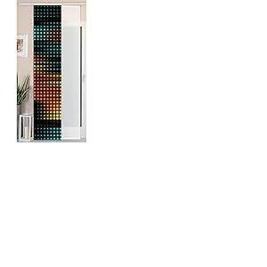 Gardinenbox 80400 Lot de 2 Rideaux coulissants Imitation Soie Sauvage et Panneau Voile 245 x 45 cm
