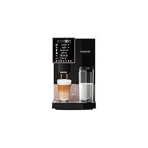 Cecotec Machine a Cafe Grain Cremmaet Compactccino Black Rose.19 barres,Thermoblock, Grains de café fraîchement moulus avec Plug&Play,Réservoir de café de 150gr avec moulin, 1,1 L d'eau,400ml de lait