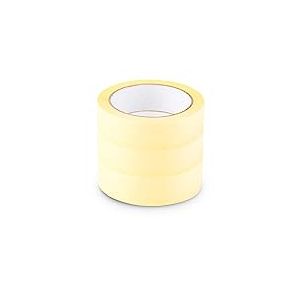 SCLEY Rubans de masquage, ruban cr&ecirc;pe Largeur 30mm, Longueur 33m, 3 pcs de ruban de masquage peinture, Cr&ecirc;pe jaune, ruban adh&eacute;sif pour travaux de peinture S&eacute;rie *545*, A0303-450130