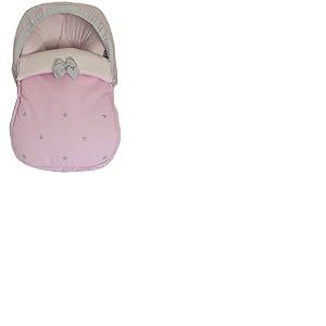 Housse universelle pour groupe 0 ou Maxi Cosi + Capote. Sydney: Rose et Gris