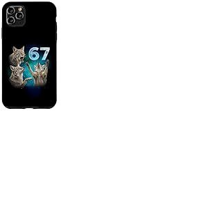 67 Meme Coyote Hurlant &agrave; la Lune Six Seven Coque pour iPhone 11 Pro Max