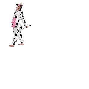 Pyjama une pi&egrave;ce vache adulte - Costume d'Halloween pour homme et femme, N1-vache, L