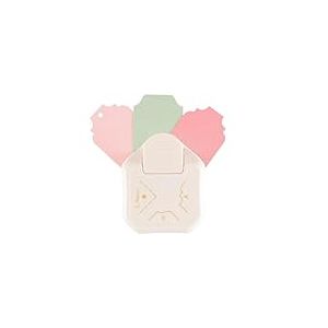 Vaessen Creative Étiquettes Vintage de 1,5 cm, 2,3 cm et Ø 4 mm-Arrondisseur d'angle 3 en 1, Perforateur et Matériel Scrapbooking pour Papier, Journaling, Cartes et Décorations, Or-Blanc
