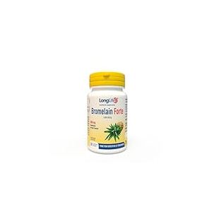 LongLife&reg; Bromelain Forte | Haute concentration 2400 GDU/g | Brom&eacute;la&iuml;ne issue de la tige d&rsquo;ananas | Drainage jambes et digestion | Haute teneur en enzymes | 30 comprim&eacute;s enrob&eacute;s | Sans gluten et v&eacute;gan