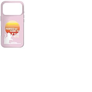 Gamer Vintage Sunset Cat Gamer - Pawsed My Game Kittens Coque pour iPhone 17 Pro