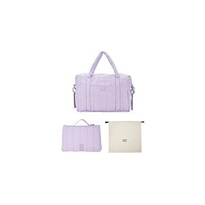 Hylat Baby Sac à langer avec matelas à langer et sac en coton - sac moderne pour couches et affaires de bébé - idéal pour les sorties - Violet