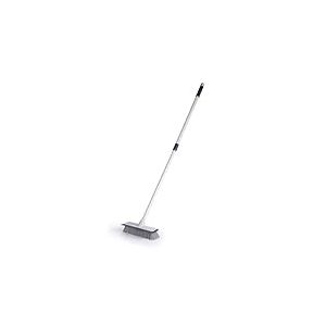 Beldray LA034009FEU7 Deep Clean 2 en 1 Brosse de Balayage - Raclette intégrée, Poils durables Anti-Rayures, poignée Extensible, Pare-Chocs en Caoutchouc pour Les planchers Textures et coulis