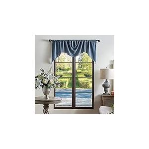Martha Stewart Naples Rideau de fen&ecirc;tre en Chenille Massif Bleu Marine