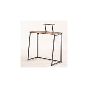 FurnitureR Table de Bureau Pliante, pour Les Petits Espaces, Table pour Ordinateur Portable avec Support D'&eacute;cran, Etag&egrave;re Sup&eacute;rieure Amovible, Bureau D'ordinateur Pliant pour Le Travail 80x40x74cm