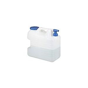 Relaxdays Jerrycan jerricane bidon d&rsquo;Eau r&eacute;servoir 20 L Robinet Bouchon sans BPA Camping Voiture Festival, Blanc/Transparent