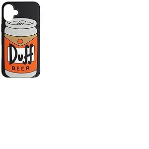 The Simpsons Duff Beer Noir Coque pour iPhone 16 Plus