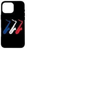 Saxophone Drapeau Français Musique De France Sax Cadeau Coque pour iPhone 16 Pro Max