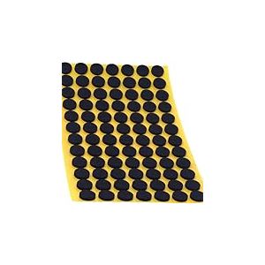 Adsamm® / 84 x Patins antidérapants Autocollants en Caoutchouc cellulaire EPDM/ø 12 mm/Noir/Rond/Patins antidérapants de 2,5 mm d'épaisseur