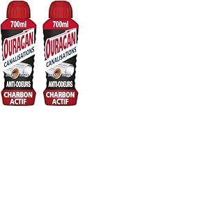 Ouragan Entretien Canalisations Gel au Charbon Actif 700 ml (Lot de 2)