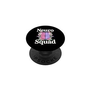 Neuro Squad Floral Brain Neurologie Neuro Nurse Team PopSockets PopGrip Adh&eacute;sif