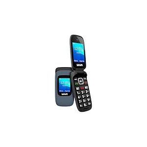 WUUM Clap – Téléphone Portable à clapet à Double écran | Touches et Chiffres volumineux | 2 mémoires directes et Bouton SOS | Bluetooth | Grande Batterie 800mAh | USB-C | Titanium