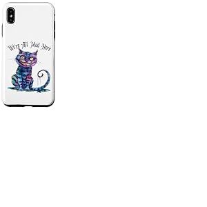 We're All Mad Here Cheshire Cat Alice Wonderland Book Boys Coque pour iPhone XS Max