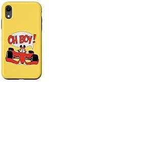 Disney Mickey Mouse Racing Team "Oh Boy!" Race Car Driver Coque pour iPhone XR