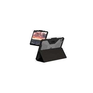 Urban Armor Gear Plyo Case Apple iPad 10.9 Coque (10ème Génération 2022) [Fonction Stand, Apple Pencil Porte, Veille/Sommeil, Résistant aux Chutes et aux Chocs] Noir/Ice (Transparent)