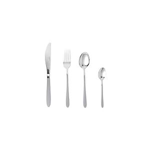 Salter BW07831TK Naturals M&eacute;nag&egrave;re de 16 pi&egrave;ces en acier inoxydable, service de couverts 4 personnes, finition miroir, design moderne, avec couteau, fourchette, cuill&egrave;re &agrave; caf&eacute;, plaqu&eacute;e argent, gris