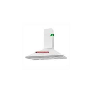 Corberó KURAMATHI960W Hotte décorative Pyramide Blanc 90 cm Débit 621,71m³/h 165W 3 Vitesses 2x Filtre Aluminium Filtre Charbon Efficacité Énergie A