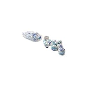 MaRécréation - 30 Billes Luxe & Brillance - Bille en Verre à Collectionner (16 mm, Bleu & Bleu)