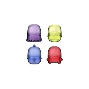 Ubbi Translucent Interchangeable Bath Toys for Baby and Toddler, Colorful Mix and Match Baby Bathtub Toys, Set of 4
