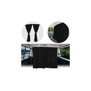 BREMER SITZBEZ&Uuml;GE Rideau de cabine de protection solaire compatible avec VW T5 T6 T6.1 Multivan Transporter Caravelle, accessoires de camping et camping-car, noir