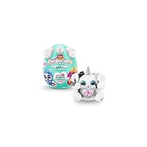 Rainbocorns Puppycorn Bow Surprise, Puppycorn Series 3, Zedd Le Dalmatien – Peluche à Collectionner – 5 Couches de Surprises, peler et révéler Un cœur, Autocollants, Slime, à partir de 3 Ans