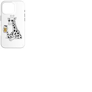 Girafe Cool Lunettes de Soleil Buveur de bière Girafes Coque pour iPhone 16 Pro