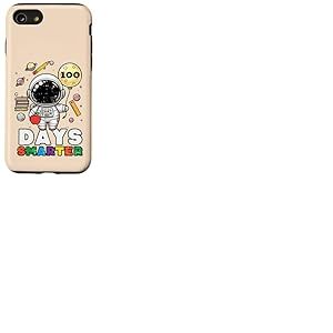 100 Days of School Smarter Astronaute 100th Day Kids Boys Coque pour iPhone SE (2020) / 7/8