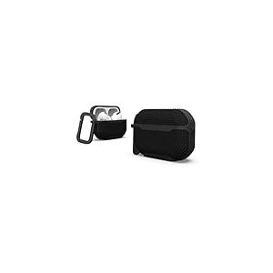 URBAN ARMOR GEAR Metropolis &Eacute;tui de Protection, pour Apple AirPods Pro 2022, avec Chargement sans Fil, Charge magn&eacute;tique, statut LED Visible, Mousqueton Amovible, Noir