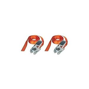 Master Lock 3209EURDAT Sangle à Cliquet, Orange, 5m x 25mm Sangle (Lot de 2)