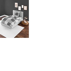 Bierbaum Parure de lit 6277-100% Coton renforcé - Conçu en Allemagne - Argent 15-155 x 220 cm + 80 x 80 cm - Taille Confortable