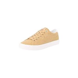 Tommy Hilfiger Baskets en Toile Homme Low Summer Baskets, Vert (Classic Khaki), 46