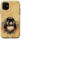 Rétro Lapin Oreilles Lapin Vintage Illustration Artistique Coque pour iPhone 11