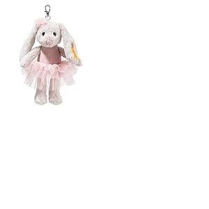 Steiff Anhaenger Hoppie Lapin de Ballet, Multicolore, avec Oreilles Tombantes, Porte-clés Moelleux dans Une Tenue de Ballet, Doudou Porte-Bonheur pour Filles et garçons, Lavable en Machine