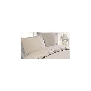 Papillon Monte Carlo Housse de Couette Naturel, Coton Percale, 140 x 200/220 cm