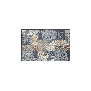 Wash+Dry Armonia Grey Tapis Del Sol, Polyamide Dos : Caoutchouc Nitrile, Multicolore, 115x175cm