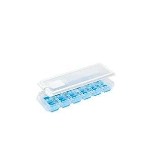 cilio Bac &agrave; gla&ccedil;ons Cube Plus avec couvercle et fond flexible, en plastique de qualit&eacute; sup&eacute;rieure, passe au lave-vaisselle, au cong&eacute;lateur, pour 12 gla&ccedil;ons de 3 cm de long